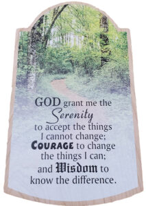 Serenity prayer plaque